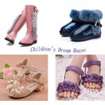 Many different kinds of shoes.