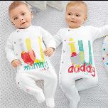 many different kinds of baby garments